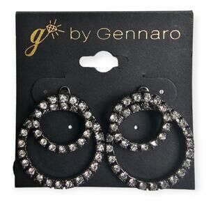 Gennaro Fashion Earrings with Faux Diamonds - New